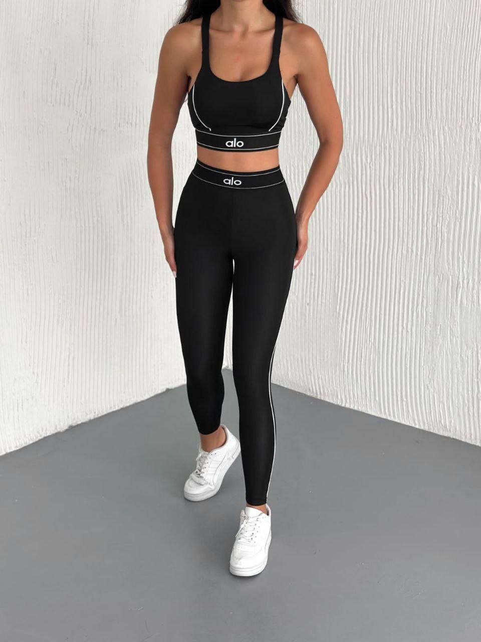 Toparlayıcı Model Dar Kalıp Büstiyerli Taytlı İkili Spor Yoga Takım