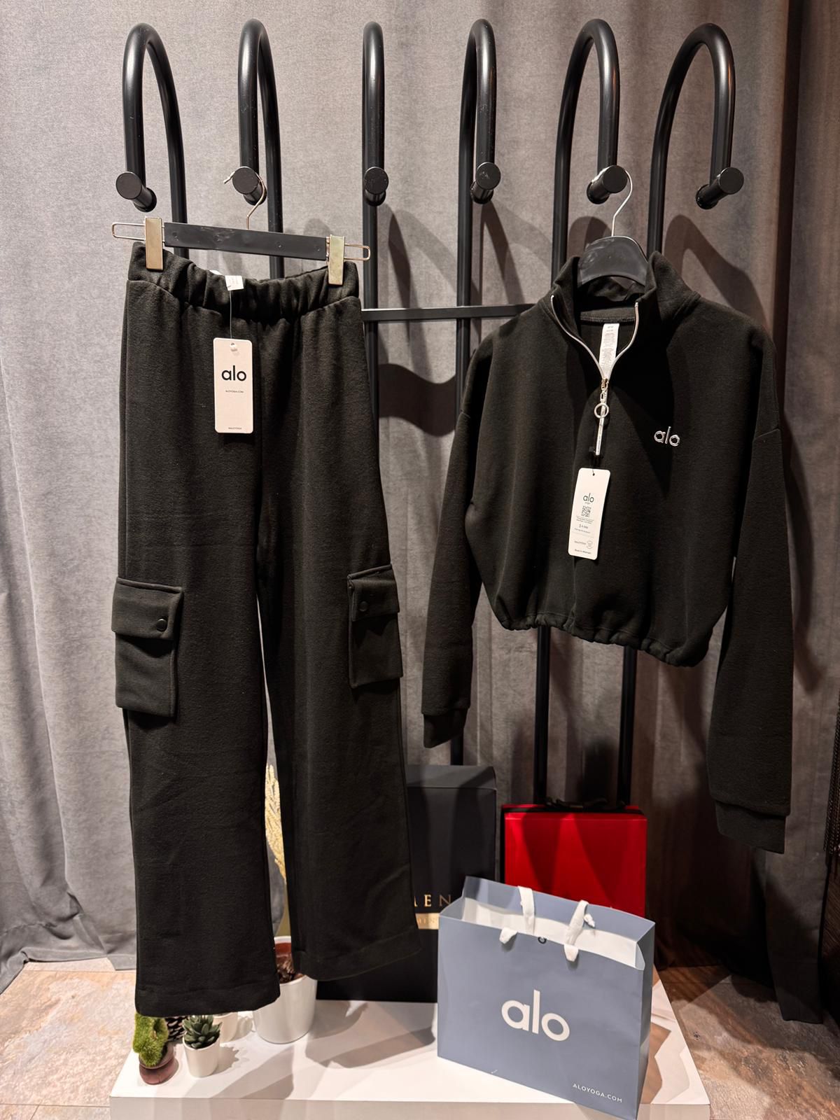 Fermuarlı Modal Kumaş Kargo Cep Pantolon İkili Spor Eşofman Takımı