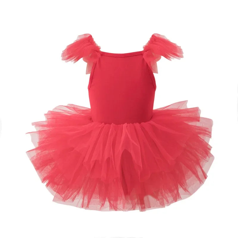 New Girl Ballet TuTu Dress 2-8 Ys Fashion Professional Kids Dancing Party Dress Performance Costume Princess Wedding Dress
