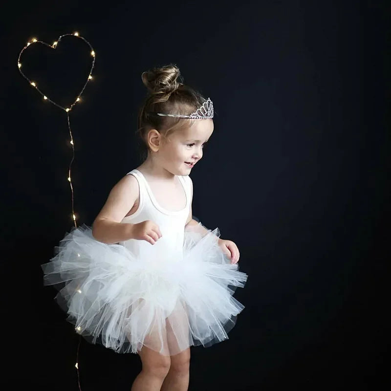 New Girl Ballet TuTu Dress 2-8 Ys Fashion Professional Kids Dancing Party Dress Performance Costume Princess Wedding Dress