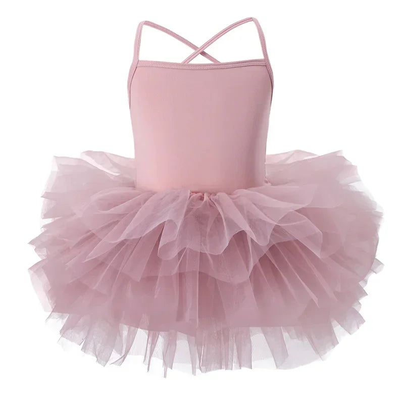 New Girl Ballet TuTu Dress 2-8 Ys Fashion Professional Kids Dancing Party Dress Performance Costume Princess Wedding Dress