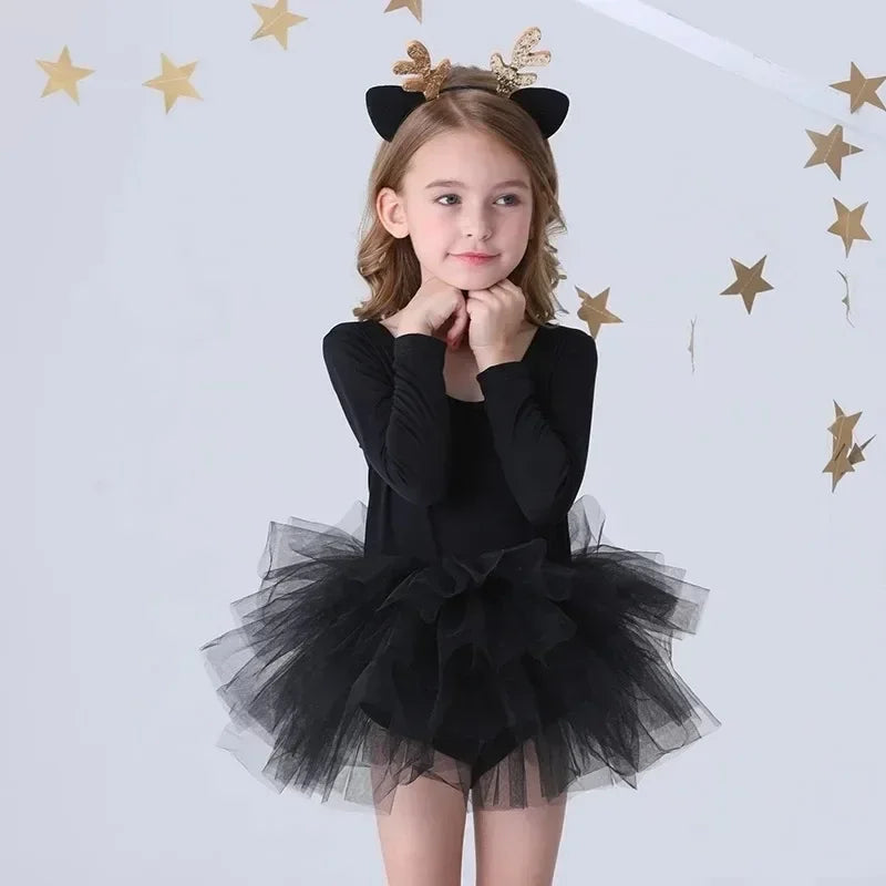 New Girl Ballet TuTu Dress 2-8 Ys Fashion Professional Kids Dancing Party Dress Performance Costume Princess Wedding Dress
