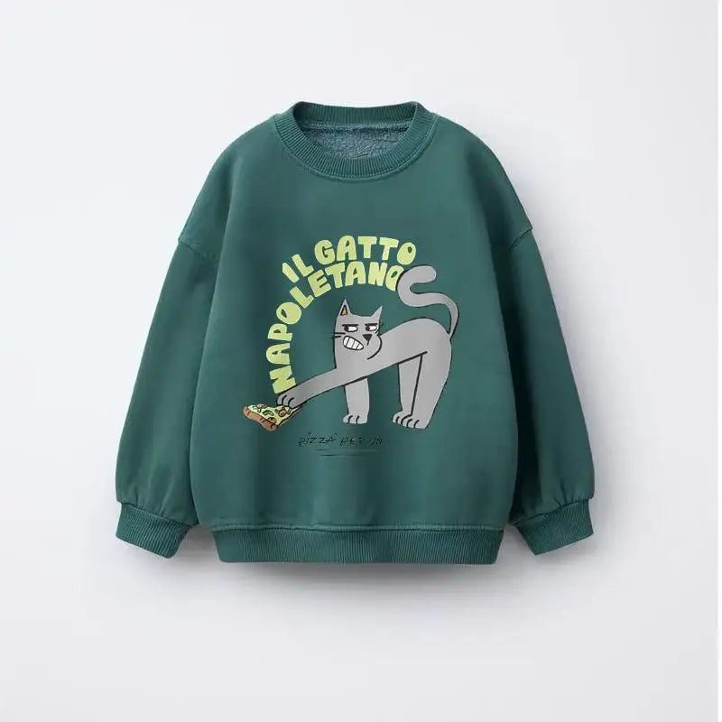 Boutique Children's Wear Boy's Sweatshirt Long Sleeve Tops Spring Autumn Kids Clothing Loose Fashion Casual Crew Neck Hoodie