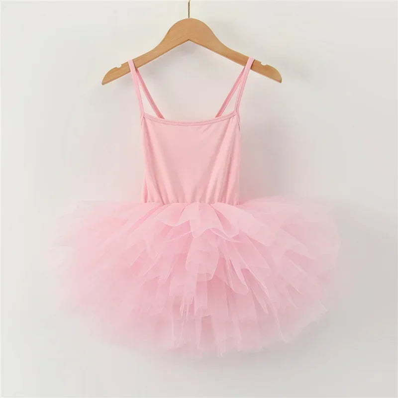 New Girl Ballet TuTu Dress 2-8 Ys Fashion Professional Kids Dancing Party Dress Performance Costume Princess Wedding Dress