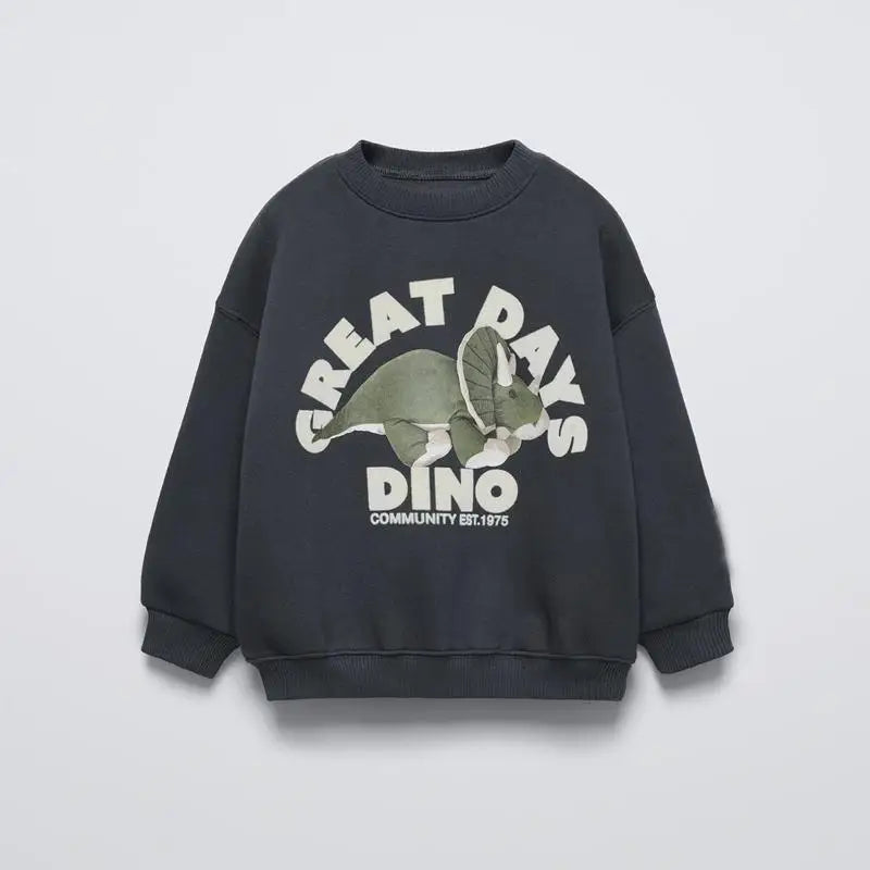 Boutique Children's Wear Boy's Sweatshirt Long Sleeve Tops Spring Autumn Kids Clothing Loose Fashion Casual Crew Neck Hoodie