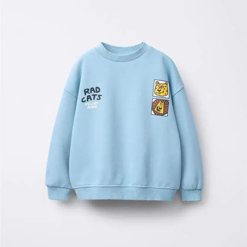 Boutique Children's Wear Boy's Sweatshirt Long Sleeve Tops Spring Autumn Kids Clothing Loose Fashion Casual Crew Neck Hoodie