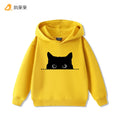 New Fashion Simple Cat-printed Sweatshirts for Boys and Girls Casual Cute Comfort Warm Hooded Sweatshirts in Autumn Winter