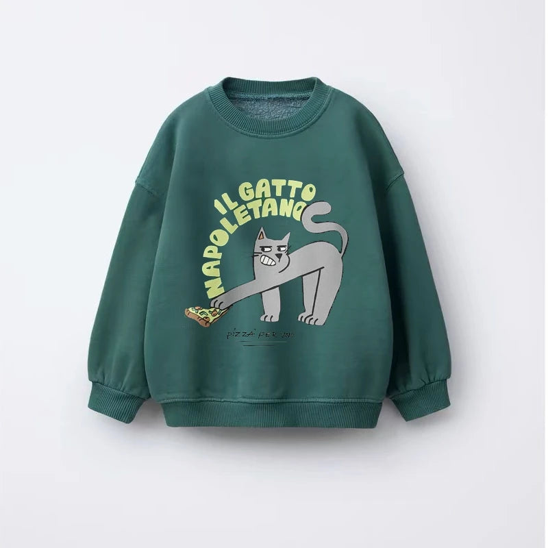 Boutique Children's Wear Boy's Sweatshirt Long Sleeve Tops Spring Autumn Kids Clothing Loose Fashion Casual Crew Neck Hoodie