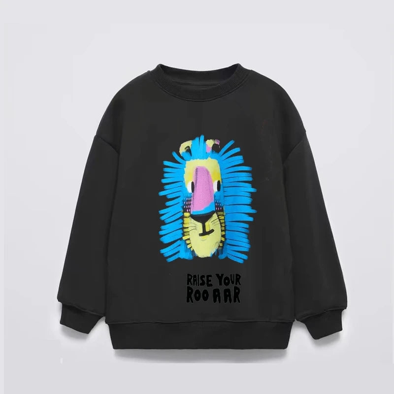 Boutique Children's Wear Boy's Sweatshirt Long Sleeve Tops Spring Autumn Kids Clothing Loose Fashion Casual Crew Neck Hoodie