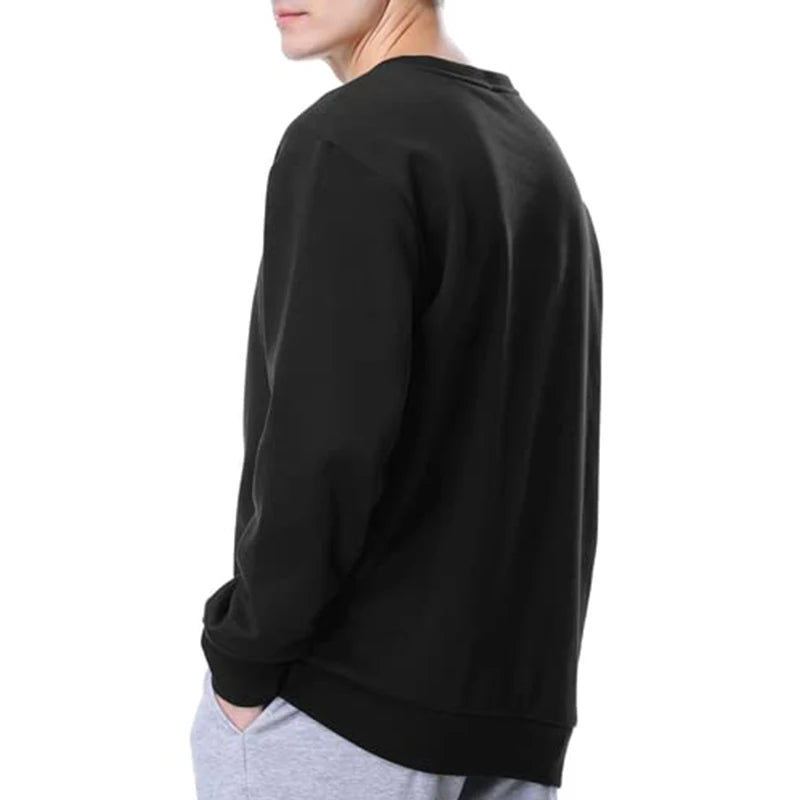 Basic Crewneck Sweatshirts for Men Women Spring Fall Warm Comfy Fleece Lined Pullover Tops Athletic Casual Loose Fit Sweaters