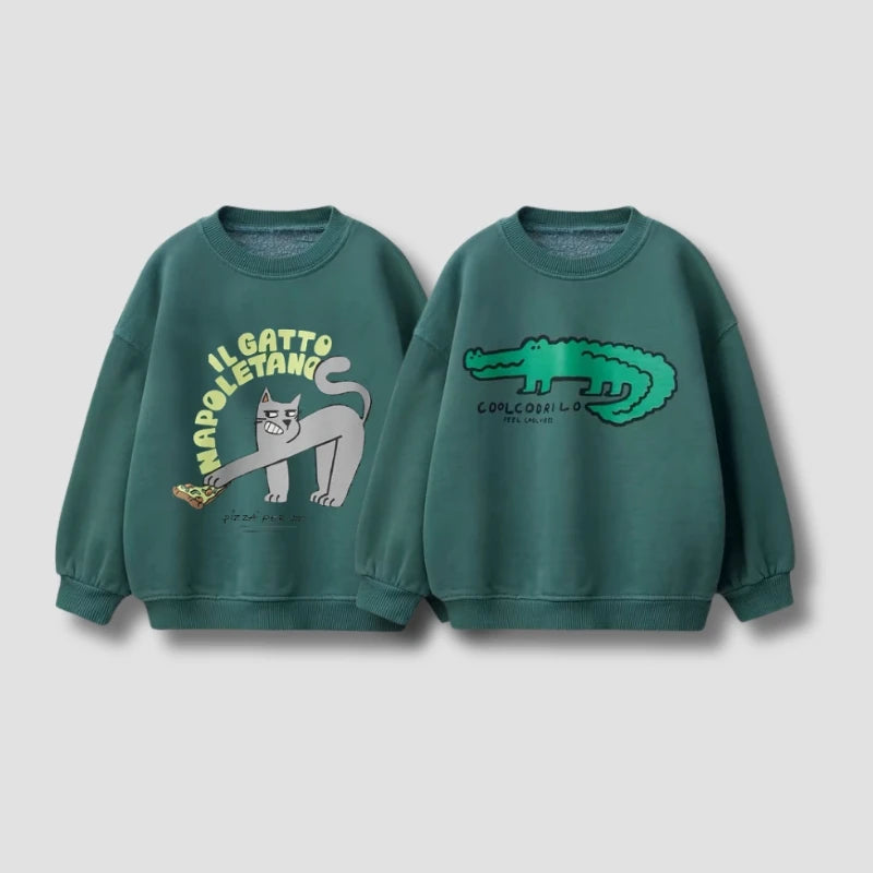 Boutique Children's Wear Boy's Sweatshirt Long Sleeve Tops Spring Autumn Kids Clothing Loose Fashion Casual Crew Neck Hoodie