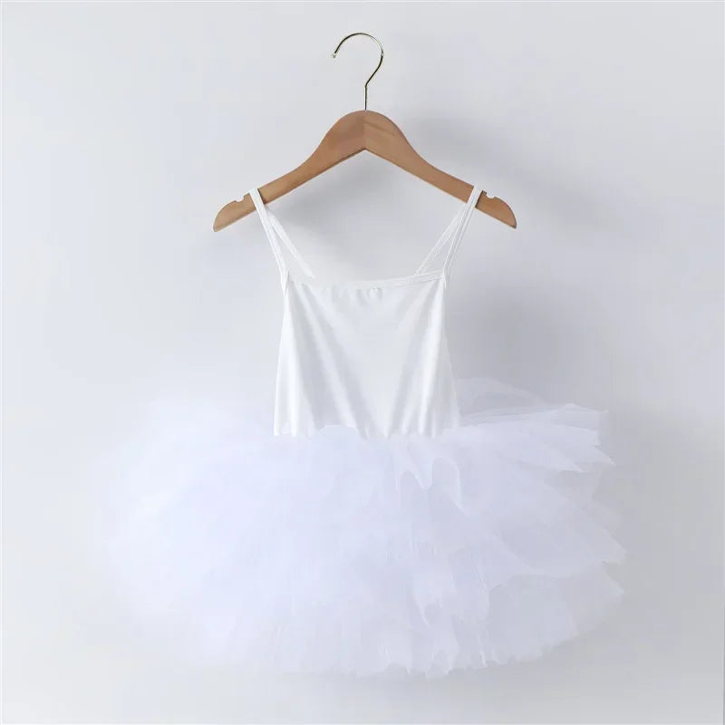 New Girl Ballet TuTu Dress 2-8 Ys Fashion Professional Kids Dancing Party Dress Performance Costume Princess Wedding Dress