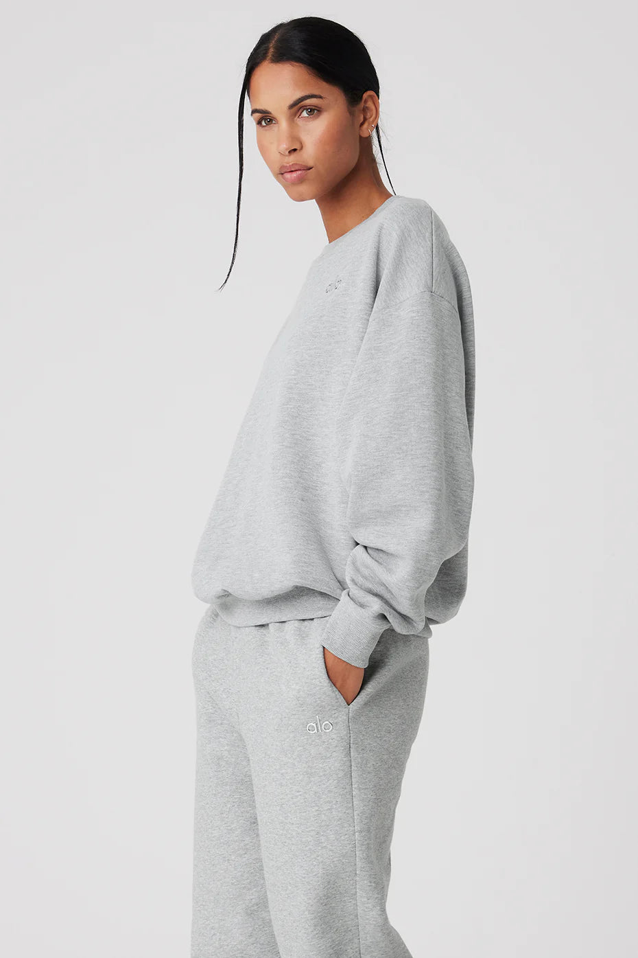 Gri Renk Oversize Uzun Kollu Sweatshirt