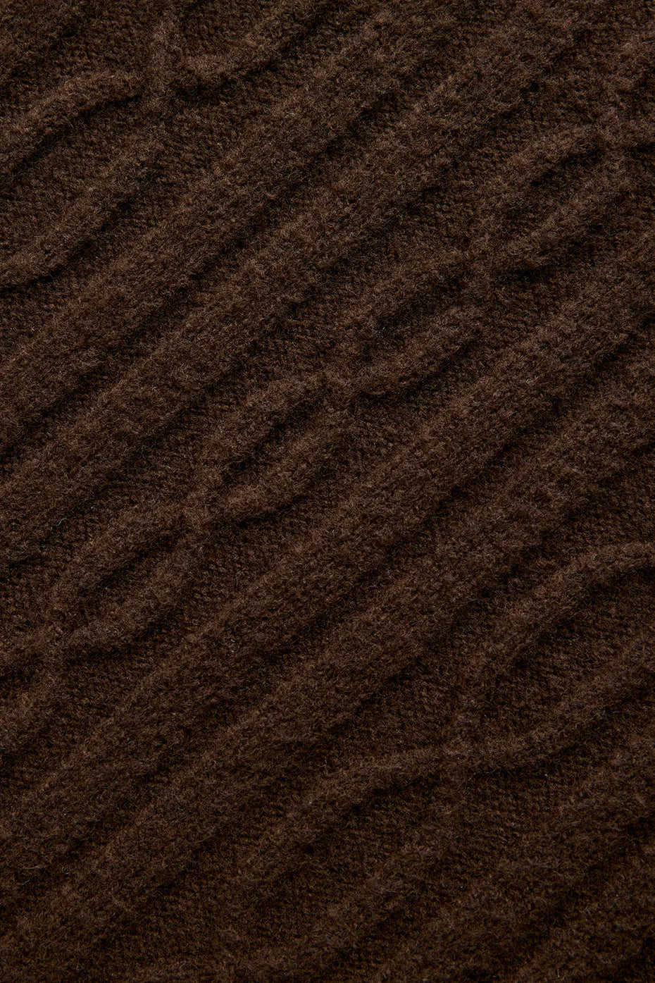 Kahverengi Boğazlı Yaka Crop Boy Uzun Kollu Örgü Triko Kazak